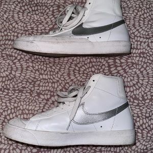 Silver Nike Blazers